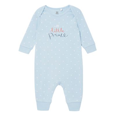 Baby boys' star print 'Little Prince' sleepsuit